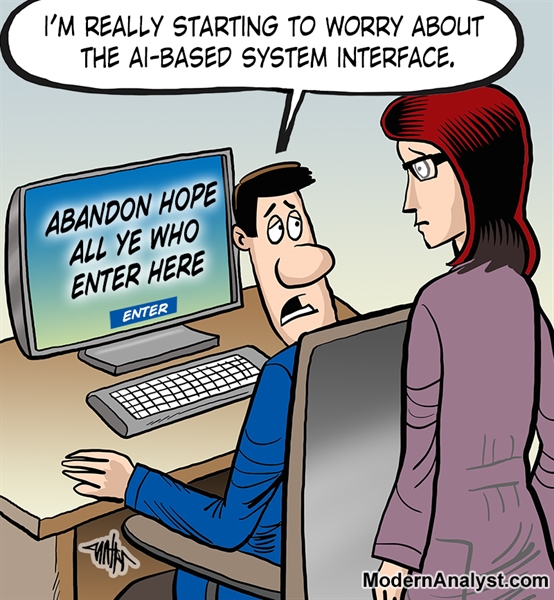 Humor - Cartoon: Artificial Intelligence User Interface